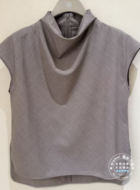 NUTS国内代购 2026夏 纯色堆堆领气质优雅无袖上衣7240121A1