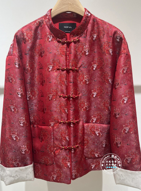 MOFAN/摩凡 国内代购 26早春 新中式刺绣盘扣棉外套 MBW651052