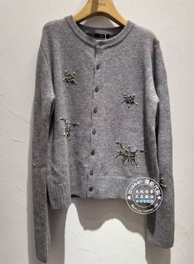 INITIAL国内代购 26春 女圆领串珠优雅针织衫26SYTFMCVV565不退换