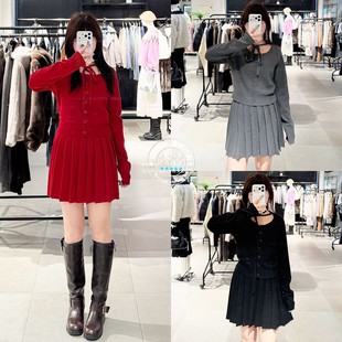 030IAY73 SLY国内代购 半身裙子两件套 系带针织开衫 2671 25秋冬