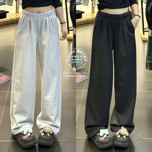 子女 MOUSSY国内代购 26春夏 松紧要直筒阔腿休闲裤 1471 010JS481