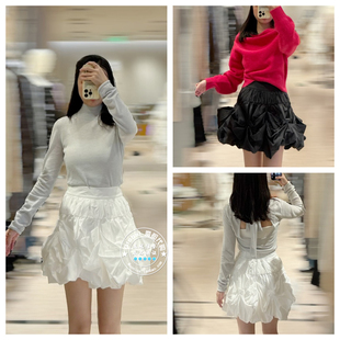 SNIDEL 国内代购 25秋冬 甜美短款不规则荷叶半身裙裤 SWFP255098