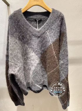 INITIAL国内代购 25冬V领复古百搭羊毛针织衫25WOTFMCVV951不退换