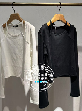 INITIAL国内代购 25春女圆领镂空修身百搭T恤25STTFLMXX258不退换