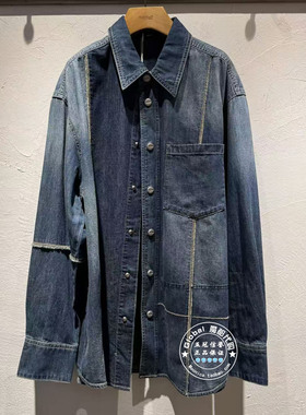 INITIAL国内代购 26春 女翻领休闲牛仔衬衫26SITFMCVV525不退换