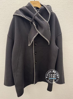 INITIAL国内代购25冬女披肩气质宽松毛呢外套25WJKFLMXX118不退换