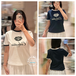 SNIDEL 国内代购 26春夏 休闲印花圆领短袖T恤衫女 SWCT262076