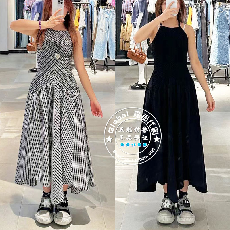 特价 MOUSSY国内代购 24秋 露肩吊带中长款连衣裙子010HAS33-2101