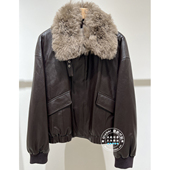 摩凡 毛领PU皮外套羽绒服 国内代购 时尚 MAY583043 25秋冬 MOFAN