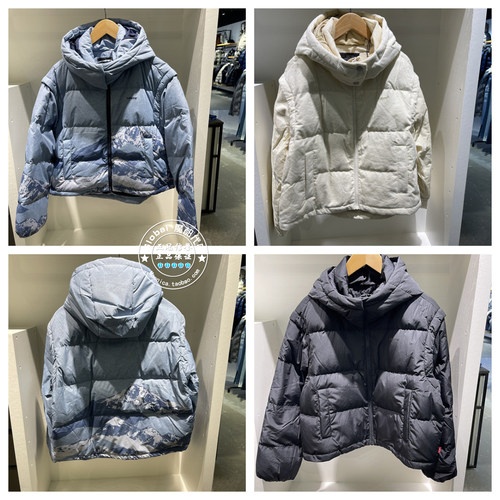 李维斯羽绒服连帽袖子可拆卸百搭