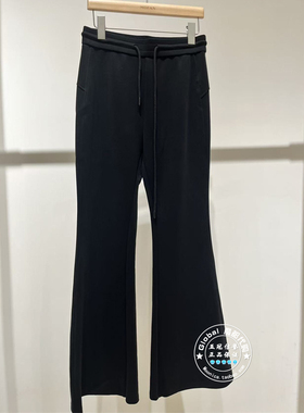 MOFAN/摩凡 国内代购 25秋 百搭黑色系带微喇休闲裤 MBK574229