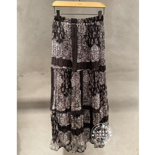 INITIAL国内代购 26春 女高腰印花百褶半身裙26SKTFMCVV913不退换