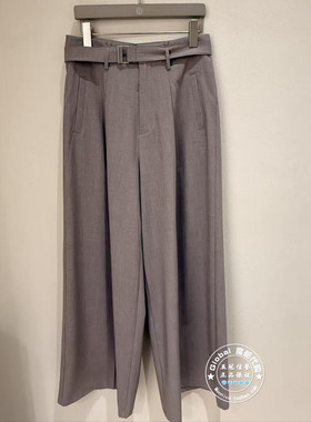 NUTS国内代购 2026夏 纯色高腰腰带简约百搭阔腿休闲裤7240726A1