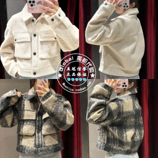 毛呢翻领外套女010HAA30 特价 复古短款 24冬 6731 MOUSSY国内代购