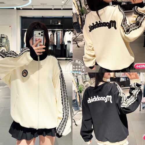 MOUSSY蒙奇奇少女棒球夹克卫衣