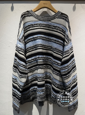 INITIAL国内代购 26春 女圆领条纹宽松针织衫26SOTFMCVV517不退换