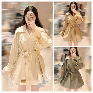 SNIDEL 国内代购 26春 气质双排扣翻领风衣外套 SWFC261129