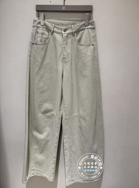 NUTS国内代购 2026春 纯色高腰休闲百搭水洗直筒牛仔裤7121111A1