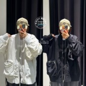 028IAA30 特价 0201 袖 子可拆卸棉服外套夹克衫 MOUSSY代购 25秋冬