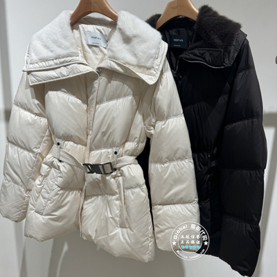 MOFAN/摩凡羽绒服翻领收腰腰带