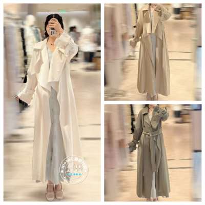 SNIDEL风衣外套披肩双排扣立领