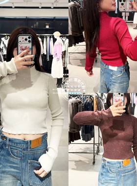 SLY国内代购 25秋冬 日系修身纯色打底针织衫上衣 030IA470-2691