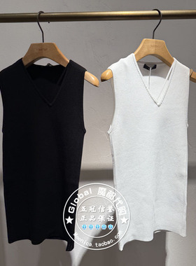 INITIAL国内代购 25春女V领简约百搭针织背心25STVFLMXX071不退换