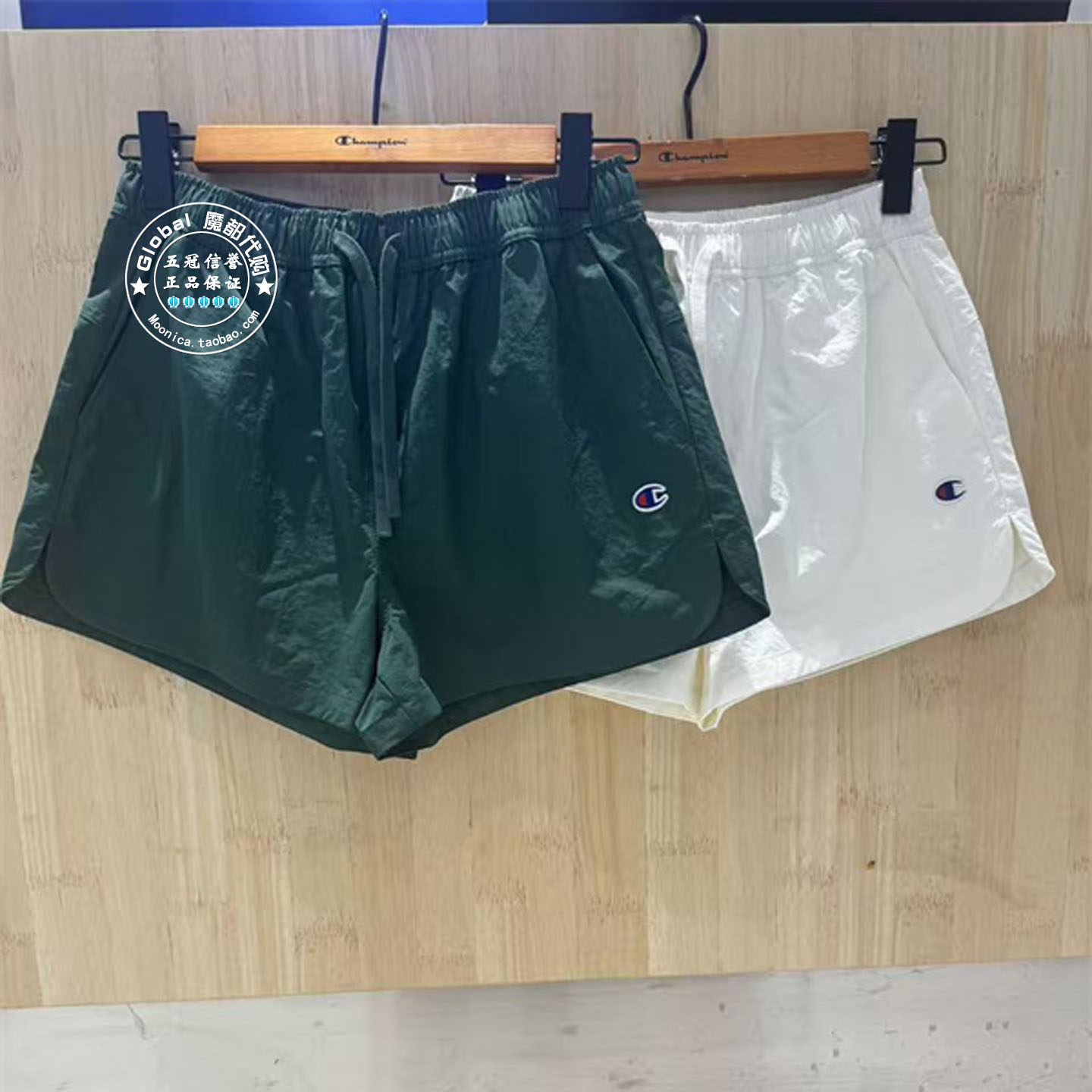 CHAMPION松紧腰抽绳休闲短裤女