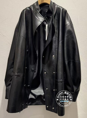 INITIAL国内代购 26春 女立领双排扣皮外套26SJKFMCVV903不退换