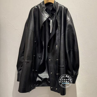 INITIAL国内代购 26春 女立领双排扣皮外套26SJKFMCVV903不退换