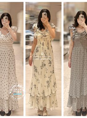 SNIDEL26夏甜美小飞袖连衣裙子