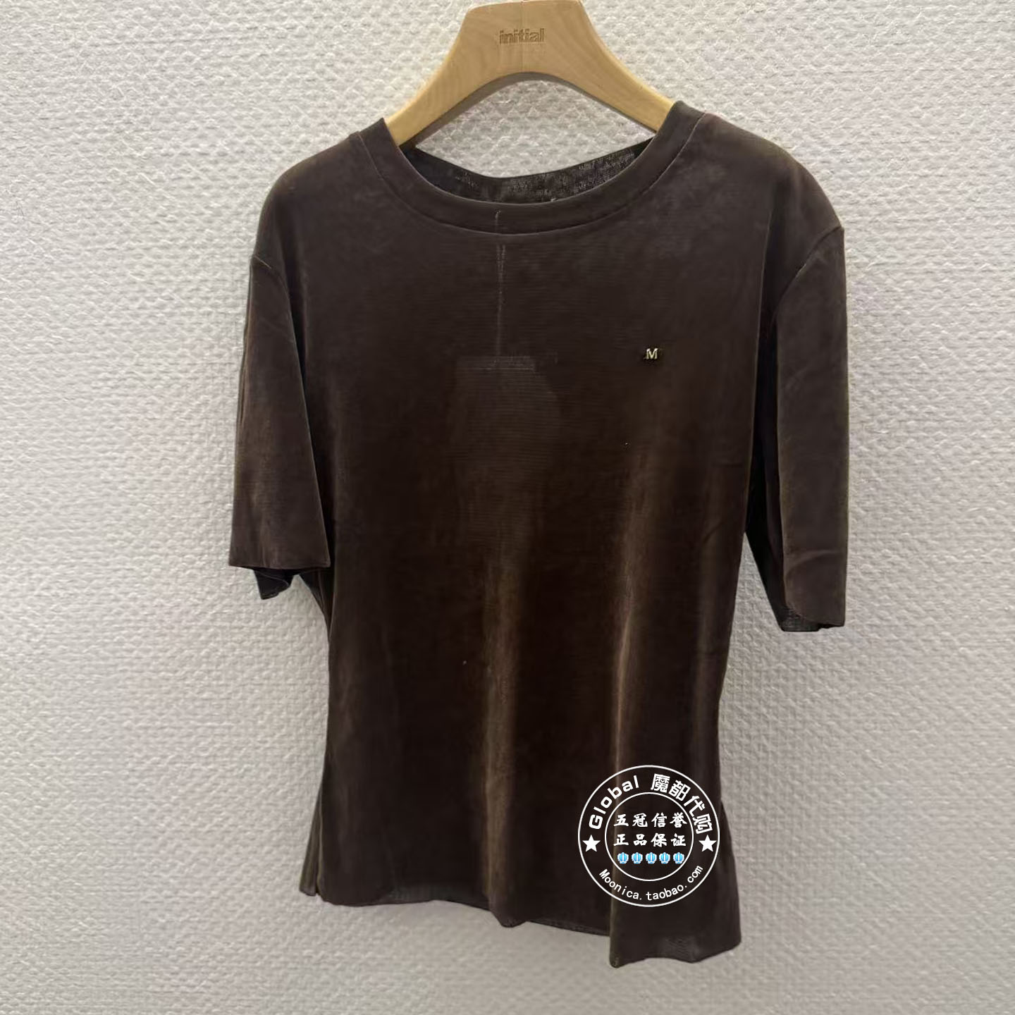 INITIAL国内代购 25冬 纯色圆领简约百搭T恤25FTTFMCVV915不退换