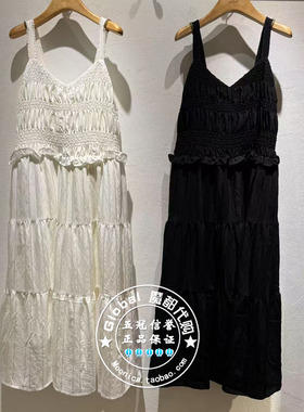 INITIAL国内代购 25夏 女V领优雅吊带连衣裙25UDNFMCVV821