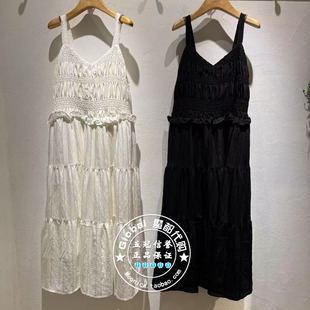 INITIAL国内代购 25夏 女V领优雅吊带连衣裙25UDNFMCVV821