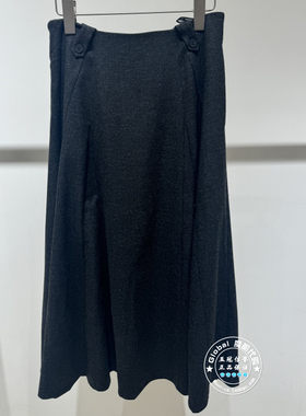 MOFAN/摩凡 国内代购 25秋冬 百搭黑色鱼尾半身裙 MKB582575