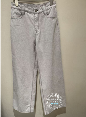 NUTS国内代购 2026春 纯色高腰水洗休闲百搭阔腿牛仔裤7121115A1