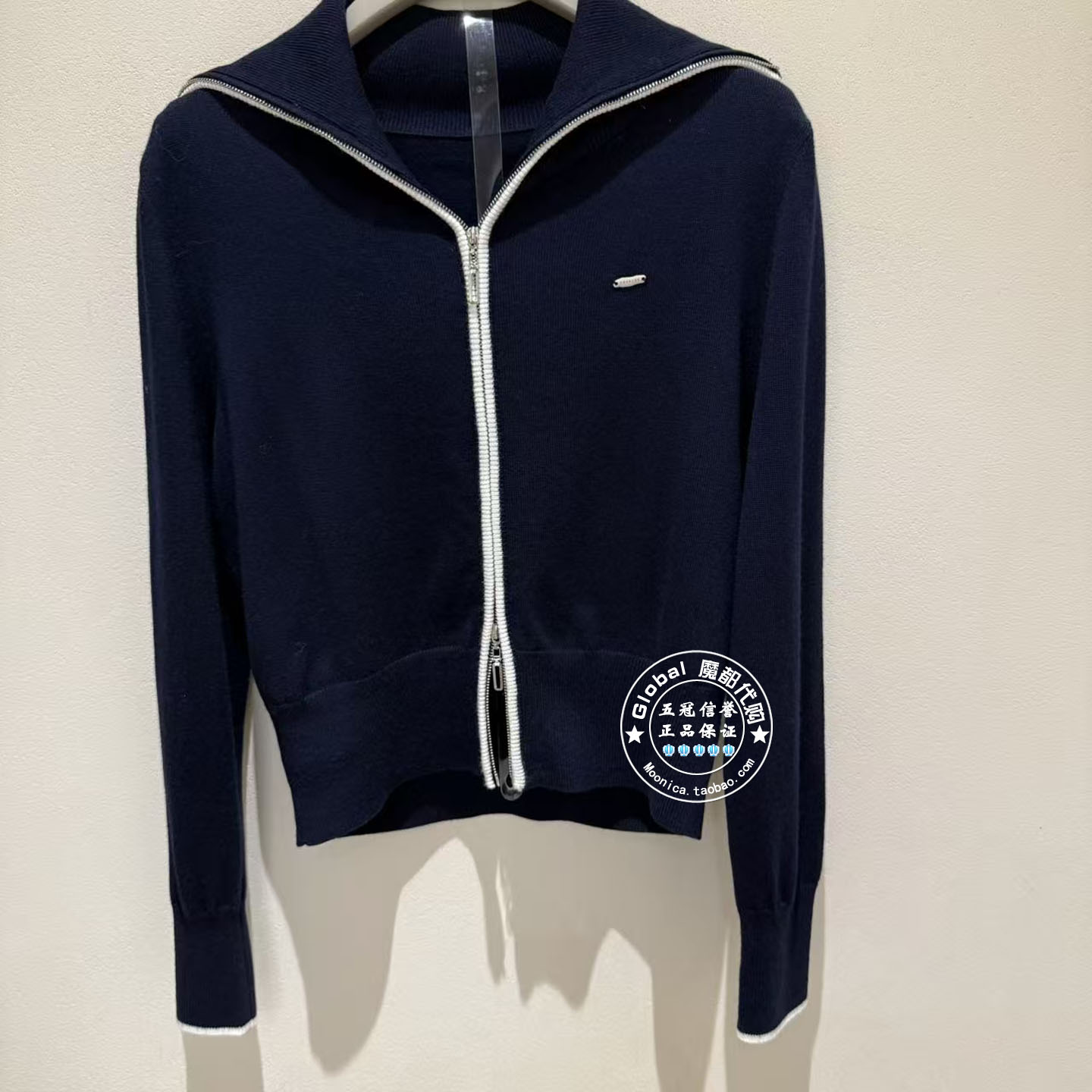 NUTS女装国内代购 25冬 纯色翻领简约休闲百搭针织开衫6480505A1