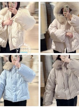 SNIDEL 国内代购 25秋冬 毛领连帽面包服羽绒服外套 SWFC255303