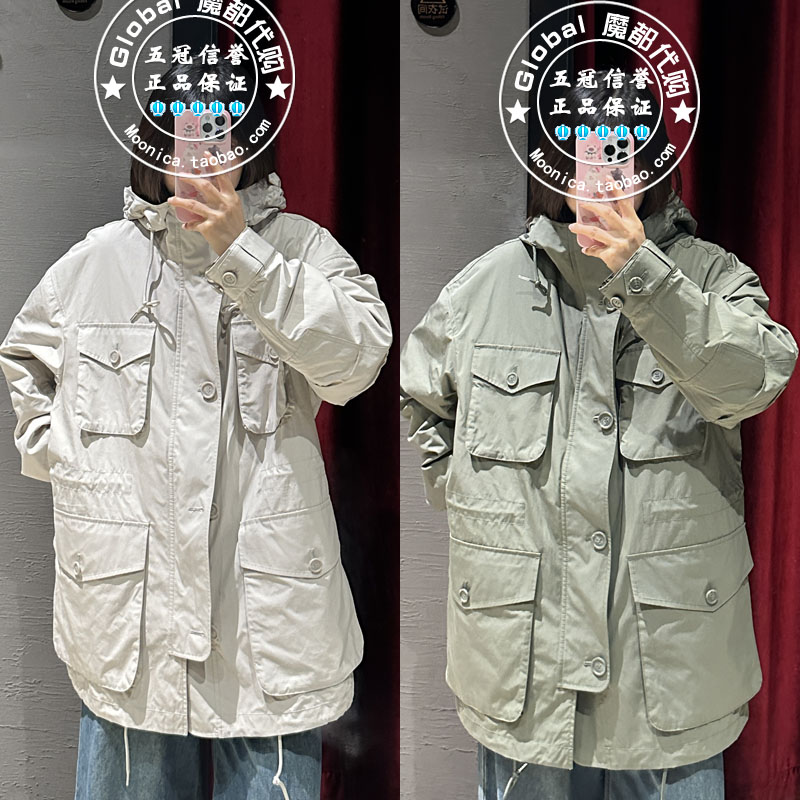 风衣外套MOUSSY多口袋长袖日系女