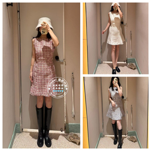 SNIDEL 国内代购 25秋 小香风粗花呢流苏无袖连衣裙 SWFO254176