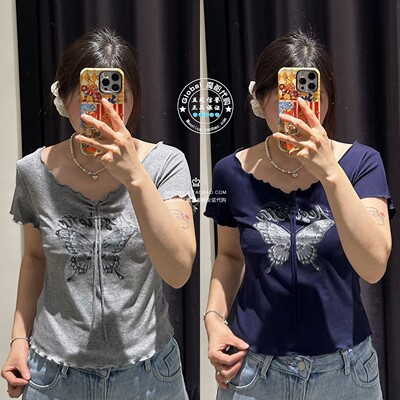 MOUSSY26春夏低圆领印花短袖T恤