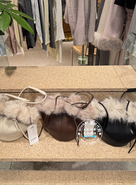 SNIDEL 国内代购 25秋冬 毛绒拼接手提单肩包 SWGB255621