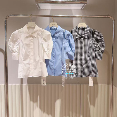 FRAY I.D国内代购 26春 翻领蕾丝拼接泡泡袖气质衬衫FWFB261095