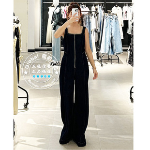 010HAS11 特价 日系吊带背心牛仔连体裤 24早秋 5071 MOUSSY代购