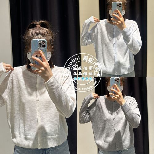 MOUSSY圆领轻薄针织开衫上衣女