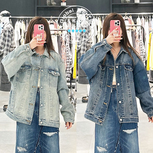 特价 MOUSSY国内代购 25春 复古做旧牛仔衣服外套 010ISS11-2151