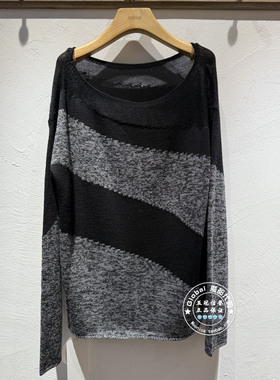 INITIAL国内代购 26春 女圆领条纹宽松针织衫26SOTFMCVV518不退换