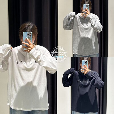 MOUSSY字母蕾丝连帽卫衣上衣女