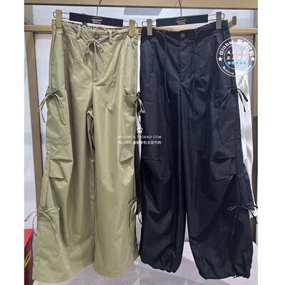 特价MOUSSY26夏工装蝴蝶结裤子女