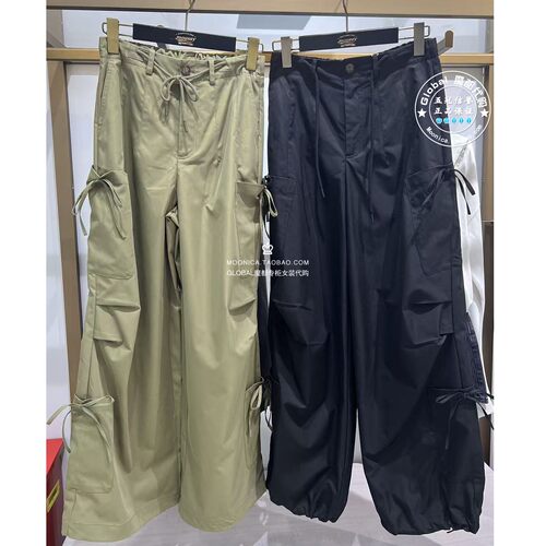 特价MOUSSY26夏工装蝴蝶结裤子女